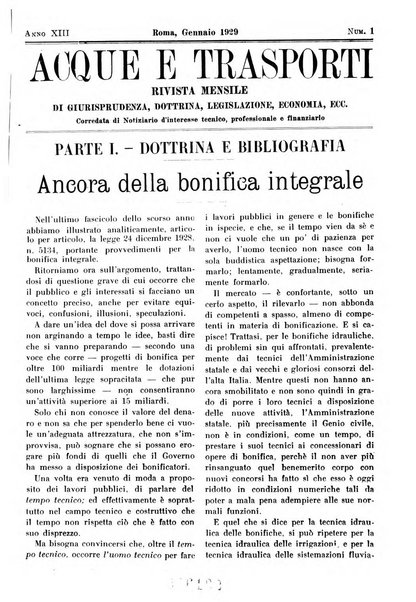 Acque e trasporti rivista mensile di giurisprudenza, dottrina, legislazione ed economia