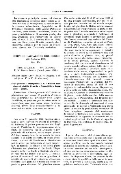 Acque e trasporti rivista mensile di giurisprudenza, dottrina, legislazione ed economia