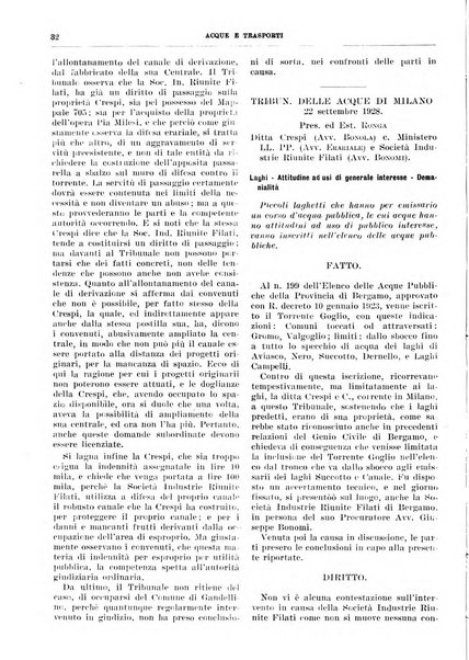 Acque e trasporti rivista mensile di giurisprudenza, dottrina, legislazione ed economia