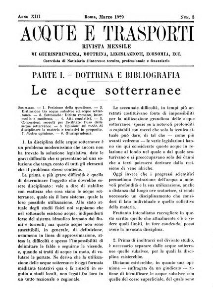 Acque e trasporti rivista mensile di giurisprudenza, dottrina, legislazione ed economia