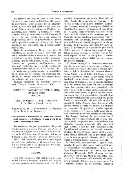 Acque e trasporti rivista mensile di giurisprudenza, dottrina, legislazione ed economia