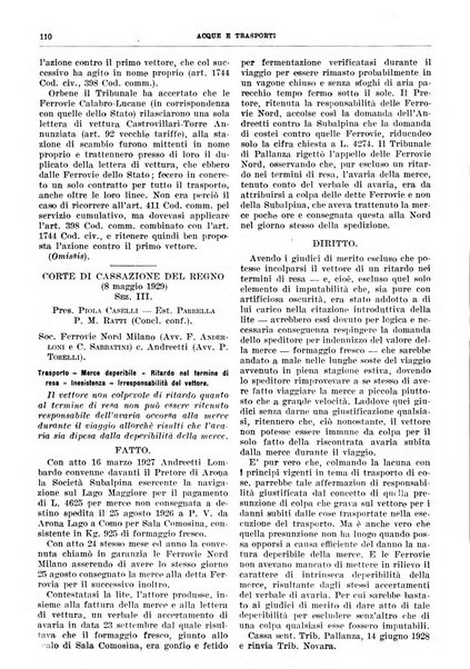 Acque e trasporti rivista mensile di giurisprudenza, dottrina, legislazione ed economia