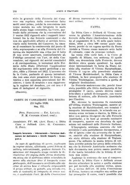 Acque e trasporti rivista mensile di giurisprudenza, dottrina, legislazione ed economia