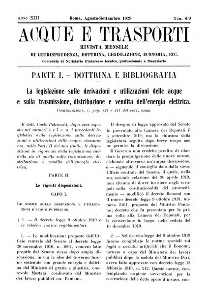 Acque e trasporti rivista mensile di giurisprudenza, dottrina, legislazione ed economia