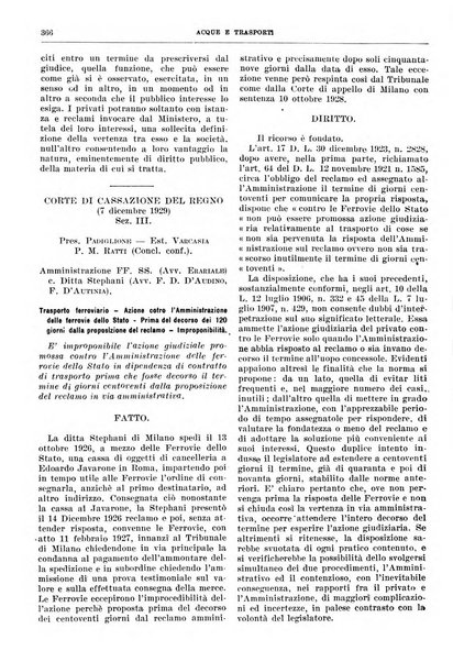 Acque e trasporti rivista mensile di giurisprudenza, dottrina, legislazione ed economia