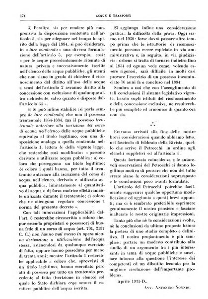 Acque e trasporti rivista mensile di giurisprudenza, dottrina, legislazione ed economia