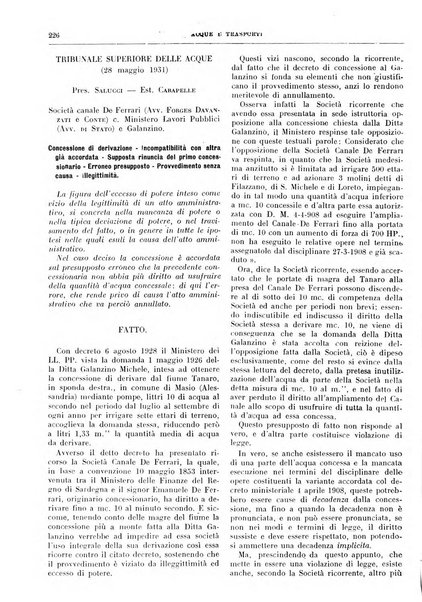 Acque e trasporti rivista mensile di giurisprudenza, dottrina, legislazione ed economia