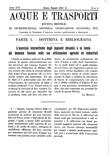 Acque e trasporti rivista mensile di giurisprudenza, dottrina, legislazione ed economia