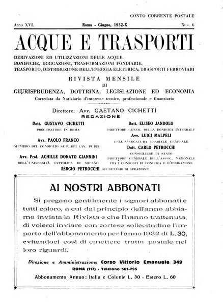 Acque e trasporti rivista mensile di giurisprudenza, dottrina, legislazione ed economia