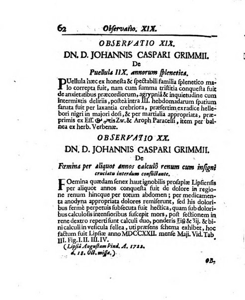 Acta physico-medica Academiae caesareae leopoldino-carolinae naturae curiosorum exhibentia ephemerides sive oservationes historias et experimenta a celeberrimis Germaniae et exterarum regionum viris habita et communicata..