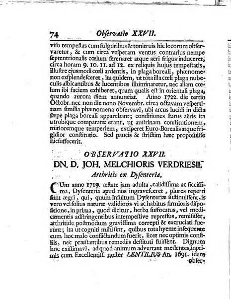 Acta physico-medica Academiae caesareae leopoldino-carolinae naturae curiosorum exhibentia ephemerides sive oservationes historias et experimenta a celeberrimis Germaniae et exterarum regionum viris habita et communicata..