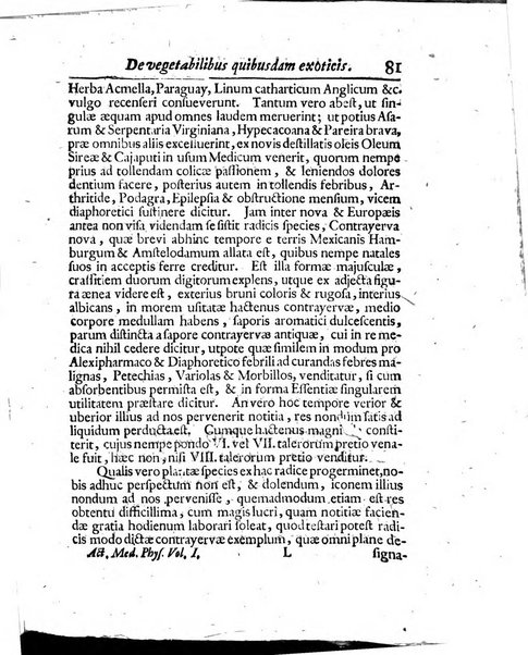 Acta physico-medica Academiae caesareae leopoldino-carolinae naturae curiosorum exhibentia ephemerides sive oservationes historias et experimenta a celeberrimis Germaniae et exterarum regionum viris habita et communicata..