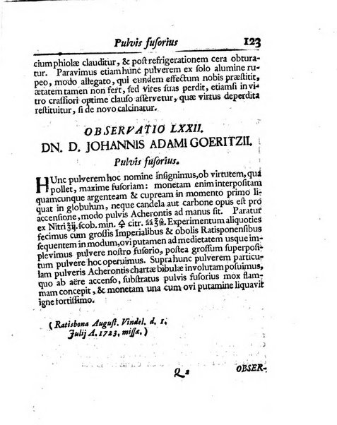 Acta physico-medica Academiae caesareae leopoldino-carolinae naturae curiosorum exhibentia ephemerides sive oservationes historias et experimenta a celeberrimis Germaniae et exterarum regionum viris habita et communicata..