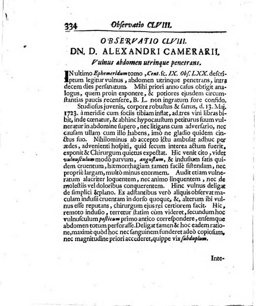 Acta physico-medica Academiae caesareae leopoldino-carolinae naturae curiosorum exhibentia ephemerides sive oservationes historias et experimenta a celeberrimis Germaniae et exterarum regionum viris habita et communicata..