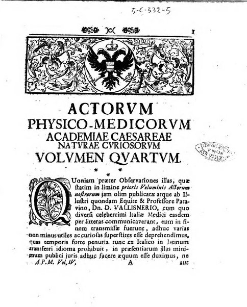 Acta physico-medica Academiae caesareae leopoldino-carolinae naturae curiosorum exhibentia ephemerides sive oservationes historias et experimenta a celeberrimis Germaniae et exterarum regionum viris habita et communicata..