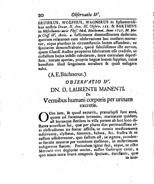 Acta physico-medica Academiae caesareae leopoldino-carolinae naturae curiosorum exhibentia ephemerides sive oservationes historias et experimenta a celeberrimis Germaniae et exterarum regionum viris habita et communicata..