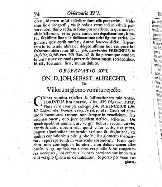 Acta physico-medica Academiae caesareae leopoldino-carolinae naturae curiosorum exhibentia ephemerides sive oservationes historias et experimenta a celeberrimis Germaniae et exterarum regionum viris habita et communicata..