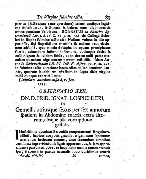 Acta physico-medica Academiae caesareae leopoldino-carolinae naturae curiosorum exhibentia ephemerides sive oservationes historias et experimenta a celeberrimis Germaniae et exterarum regionum viris habita et communicata..