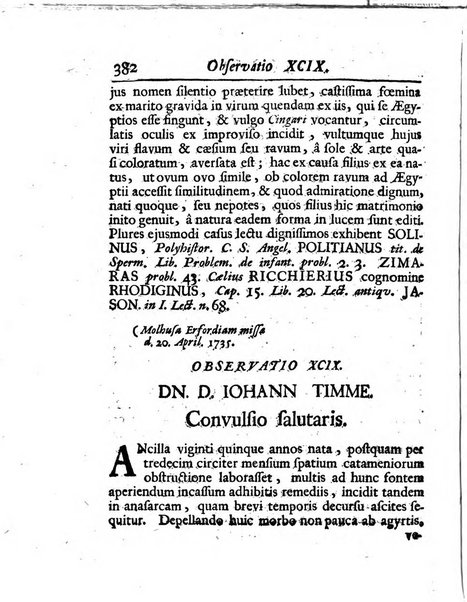 Acta physico-medica Academiae caesareae leopoldino-carolinae naturae curiosorum exhibentia ephemerides sive oservationes historias et experimenta a celeberrimis Germaniae et exterarum regionum viris habita et communicata..