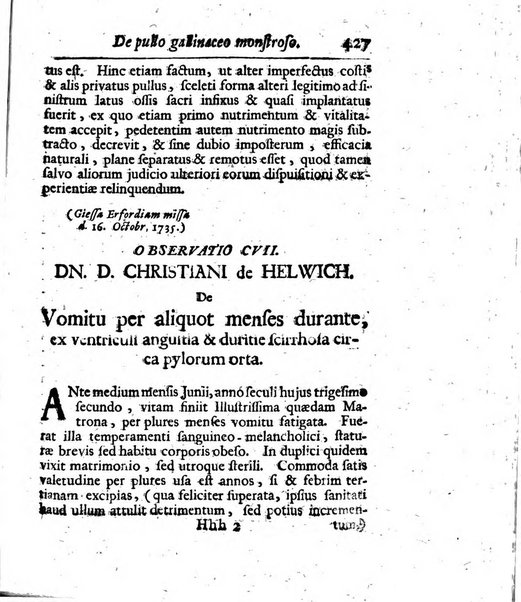 Acta physico-medica Academiae caesareae leopoldino-carolinae naturae curiosorum exhibentia ephemerides sive oservationes historias et experimenta a celeberrimis Germaniae et exterarum regionum viris habita et communicata..