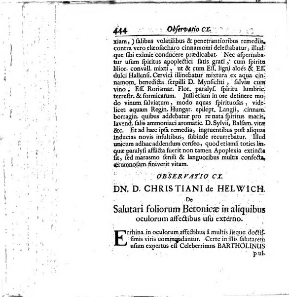 Acta physico-medica Academiae caesareae leopoldino-carolinae naturae curiosorum exhibentia ephemerides sive oservationes historias et experimenta a celeberrimis Germaniae et exterarum regionum viris habita et communicata..