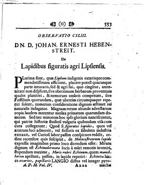 Acta physico-medica Academiae caesareae leopoldino-carolinae naturae curiosorum exhibentia ephemerides sive oservationes historias et experimenta a celeberrimis Germaniae et exterarum regionum viris habita et communicata..