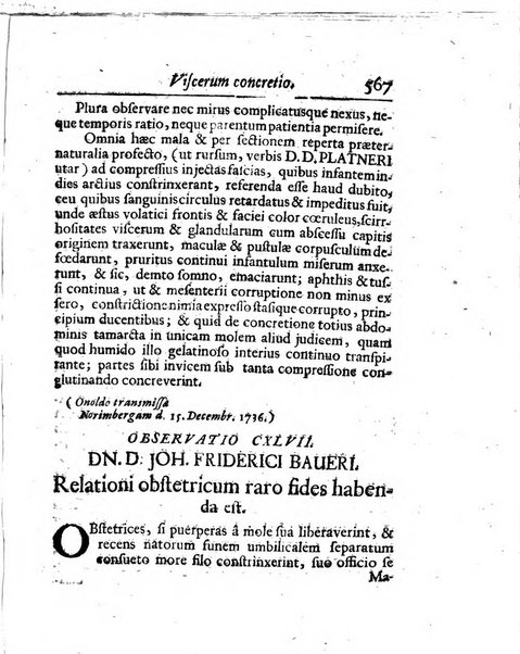 Acta physico-medica Academiae caesareae leopoldino-carolinae naturae curiosorum exhibentia ephemerides sive oservationes historias et experimenta a celeberrimis Germaniae et exterarum regionum viris habita et communicata..