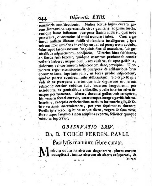 Acta physico-medica Academiae caesareae leopoldino-carolinae naturae curiosorum exhibentia ephemerides sive oservationes historias et experimenta a celeberrimis Germaniae et exterarum regionum viris habita et communicata..