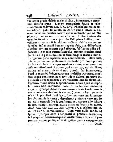 Acta physico-medica Academiae caesareae leopoldino-carolinae naturae curiosorum exhibentia ephemerides sive oservationes historias et experimenta a celeberrimis Germaniae et exterarum regionum viris habita et communicata..