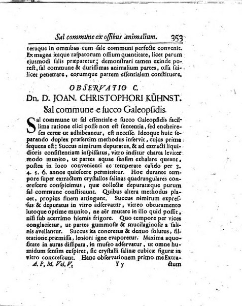 Acta physico-medica Academiae caesareae leopoldino-carolinae naturae curiosorum exhibentia ephemerides sive oservationes historias et experimenta a celeberrimis Germaniae et exterarum regionum viris habita et communicata..