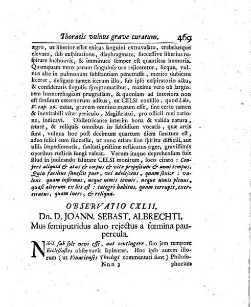 Acta physico-medica Academiae caesareae leopoldino-carolinae naturae curiosorum exhibentia ephemerides sive oservationes historias et experimenta a celeberrimis Germaniae et exterarum regionum viris habita et communicata..