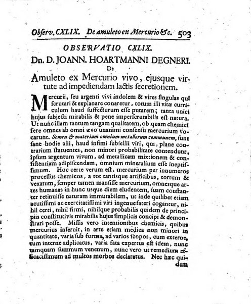 Acta physico-medica Academiae caesareae leopoldino-carolinae naturae curiosorum exhibentia ephemerides sive oservationes historias et experimenta a celeberrimis Germaniae et exterarum regionum viris habita et communicata..