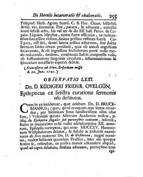 Acta physico-medica Academiae caesareae leopoldino-carolinae naturae curiosorum exhibentia ephemerides sive oservationes historias et experimenta a celeberrimis Germaniae et exterarum regionum viris habita et communicata..