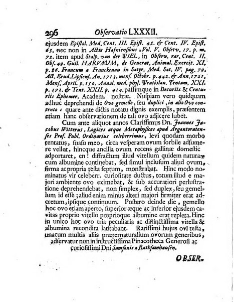 Acta physico-medica Academiae caesareae leopoldino-carolinae naturae curiosorum exhibentia ephemerides sive oservationes historias et experimenta a celeberrimis Germaniae et exterarum regionum viris habita et communicata..