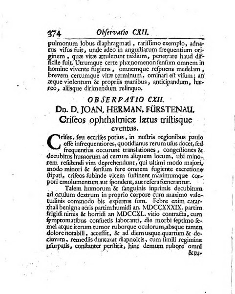 Acta physico-medica Academiae caesareae leopoldino-carolinae naturae curiosorum exhibentia ephemerides sive oservationes historias et experimenta a celeberrimis Germaniae et exterarum regionum viris habita et communicata..