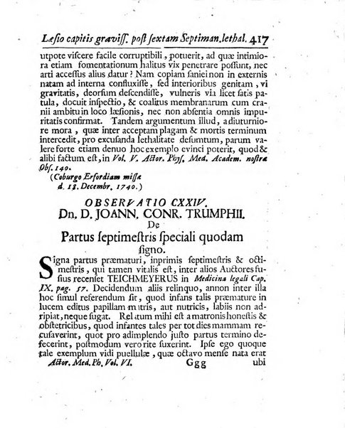 Acta physico-medica Academiae caesareae leopoldino-carolinae naturae curiosorum exhibentia ephemerides sive oservationes historias et experimenta a celeberrimis Germaniae et exterarum regionum viris habita et communicata..