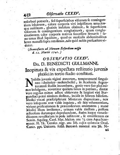 Acta physico-medica Academiae caesareae leopoldino-carolinae naturae curiosorum exhibentia ephemerides sive oservationes historias et experimenta a celeberrimis Germaniae et exterarum regionum viris habita et communicata..