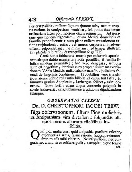 Acta physico-medica Academiae caesareae leopoldino-carolinae naturae curiosorum exhibentia ephemerides sive oservationes historias et experimenta a celeberrimis Germaniae et exterarum regionum viris habita et communicata..