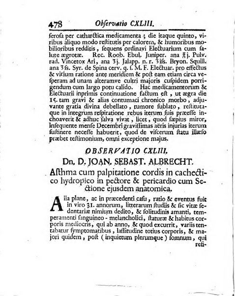 Acta physico-medica Academiae caesareae leopoldino-carolinae naturae curiosorum exhibentia ephemerides sive oservationes historias et experimenta a celeberrimis Germaniae et exterarum regionum viris habita et communicata..