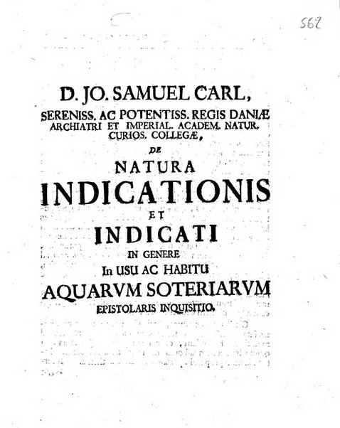 Acta physico-medica Academiae caesareae leopoldino-carolinae naturae curiosorum exhibentia ephemerides sive oservationes historias et experimenta a celeberrimis Germaniae et exterarum regionum viris habita et communicata..