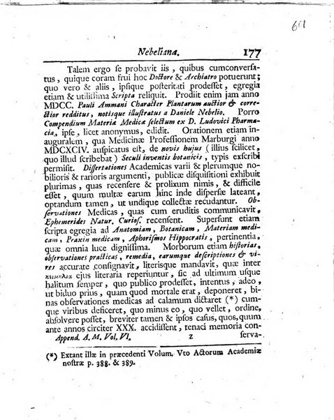 Acta physico-medica Academiae caesareae leopoldino-carolinae naturae curiosorum exhibentia ephemerides sive oservationes historias et experimenta a celeberrimis Germaniae et exterarum regionum viris habita et communicata..