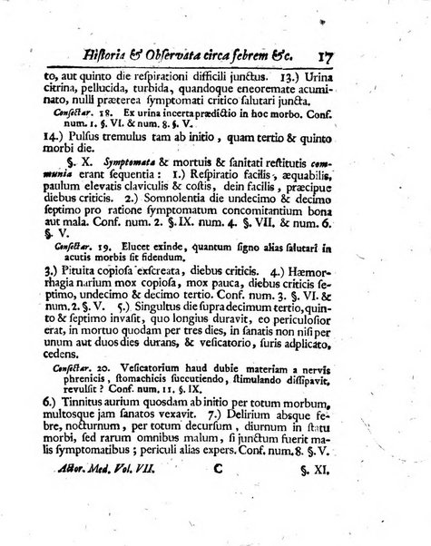 Acta physico-medica Academiae caesareae leopoldino-carolinae naturae curiosorum exhibentia ephemerides sive oservationes historias et experimenta a celeberrimis Germaniae et exterarum regionum viris habita et communicata..