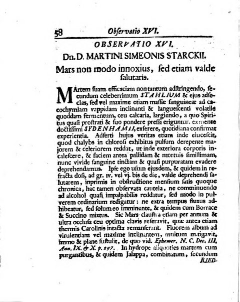 Acta physico-medica Academiae caesareae leopoldino-carolinae naturae curiosorum exhibentia ephemerides sive oservationes historias et experimenta a celeberrimis Germaniae et exterarum regionum viris habita et communicata..