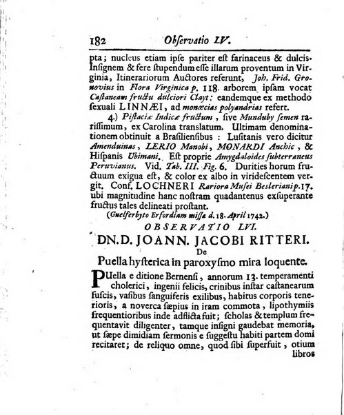 Acta physico-medica Academiae caesareae leopoldino-carolinae naturae curiosorum exhibentia ephemerides sive oservationes historias et experimenta a celeberrimis Germaniae et exterarum regionum viris habita et communicata..