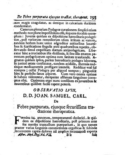 Acta physico-medica Academiae caesareae leopoldino-carolinae naturae curiosorum exhibentia ephemerides sive oservationes historias et experimenta a celeberrimis Germaniae et exterarum regionum viris habita et communicata..