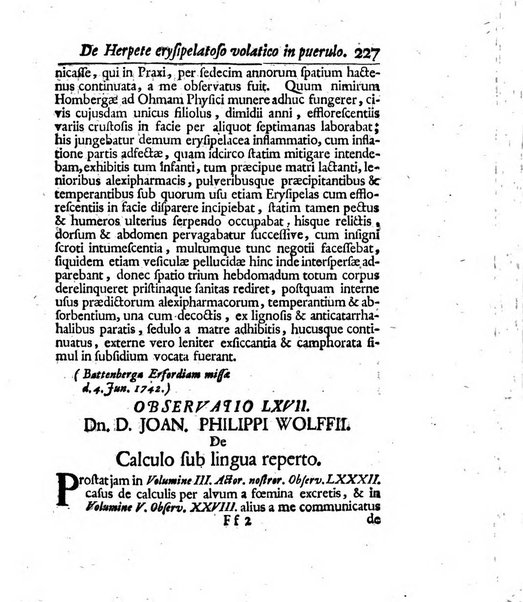 Acta physico-medica Academiae caesareae leopoldino-carolinae naturae curiosorum exhibentia ephemerides sive oservationes historias et experimenta a celeberrimis Germaniae et exterarum regionum viris habita et communicata..