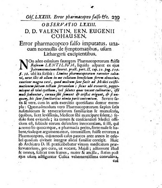 Acta physico-medica Academiae caesareae leopoldino-carolinae naturae curiosorum exhibentia ephemerides sive oservationes historias et experimenta a celeberrimis Germaniae et exterarum regionum viris habita et communicata..