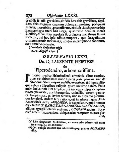 Acta physico-medica Academiae caesareae leopoldino-carolinae naturae curiosorum exhibentia ephemerides sive oservationes historias et experimenta a celeberrimis Germaniae et exterarum regionum viris habita et communicata..