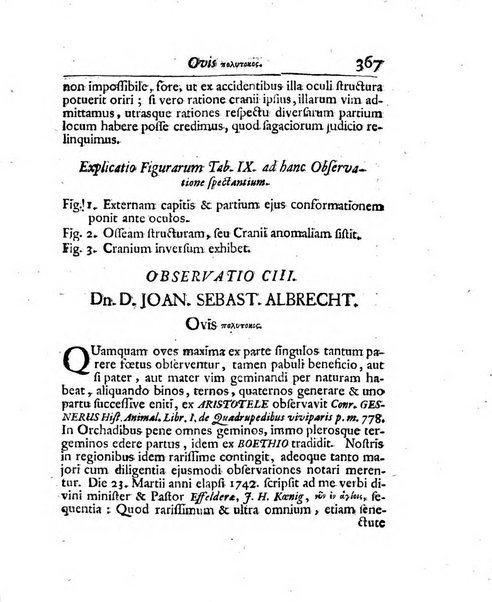 Acta physico-medica Academiae caesareae leopoldino-carolinae naturae curiosorum exhibentia ephemerides sive oservationes historias et experimenta a celeberrimis Germaniae et exterarum regionum viris habita et communicata..