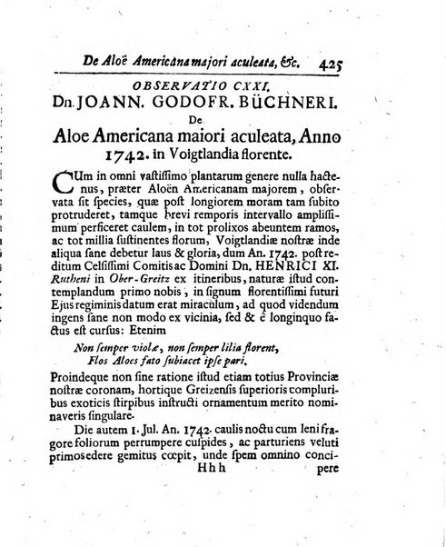 Acta physico-medica Academiae caesareae leopoldino-carolinae naturae curiosorum exhibentia ephemerides sive oservationes historias et experimenta a celeberrimis Germaniae et exterarum regionum viris habita et communicata..